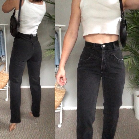 Vintage Denim - Vintage Rockies black high waisted jeans
